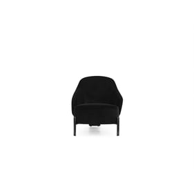 Whiteline Favori Black Velvet Accent Chair