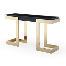 Whiteline Sumo Black Glass Console Table