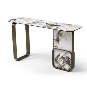 Whiteline Kora Bronze Steel Console Table