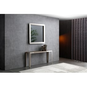 Whiteline Elena Light Grey Console Table and Mirror