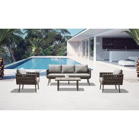 Whiteline Oasis Taupe 4pc Outdoor Seating Set