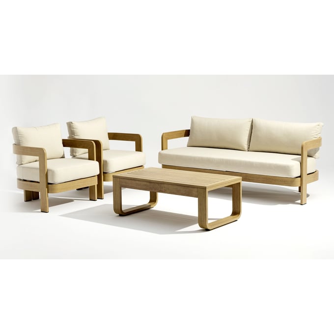 Whiteline Sally Beige 4pc Outdoor Seating Set WTL-COL2005-BEI