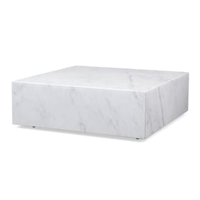 Whiteline Cube White Square Coffee Table