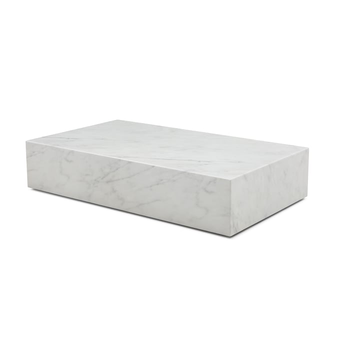 Whiteline Cube White Rectangular Coffee Table WTL-CT1667R-WHT