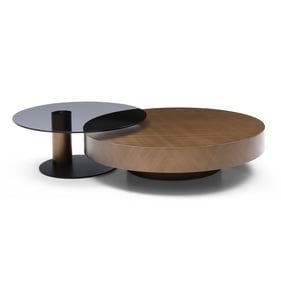 Whiteline Renata Black Bronze Coffee Table Set