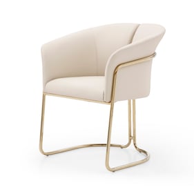 Whiteline Jolie Beige Dining Armchair