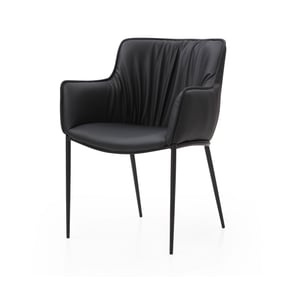 Whiteline Tiffany Black Dining Armchair