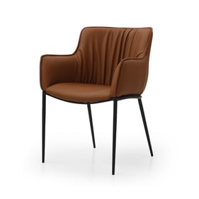 Whiteline Tiffany Brown Dining Armchair