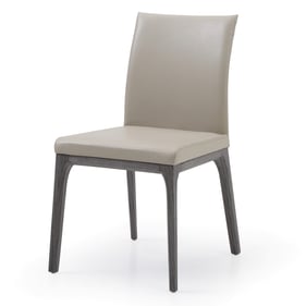 2 Whiteline Stella Taupe Grey Dining Chairs