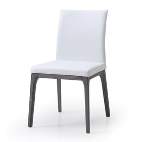 2 Whiteline Stella White Grey Dining Chairs