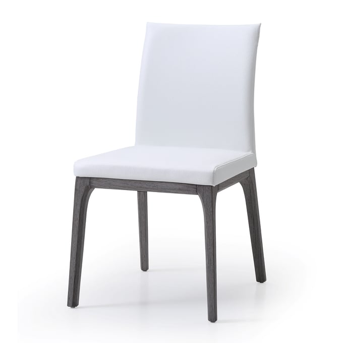 2 Whiteline Stella White Grey Dining Chairs WTL-DC1454-GRY-WHT