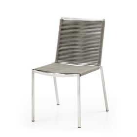 4 Whiteline Rhea Light Brown Outdoor Dining Chairs