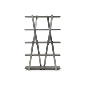 Whiteline Elena Light Grey Bookshelf