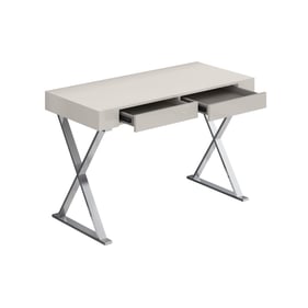 Whiteline Elm Light Grey Large Desk