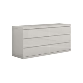 Whiteline Anna Light Grey Double Dresser