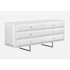 Whiteline Abrazo White Drawer Dresser