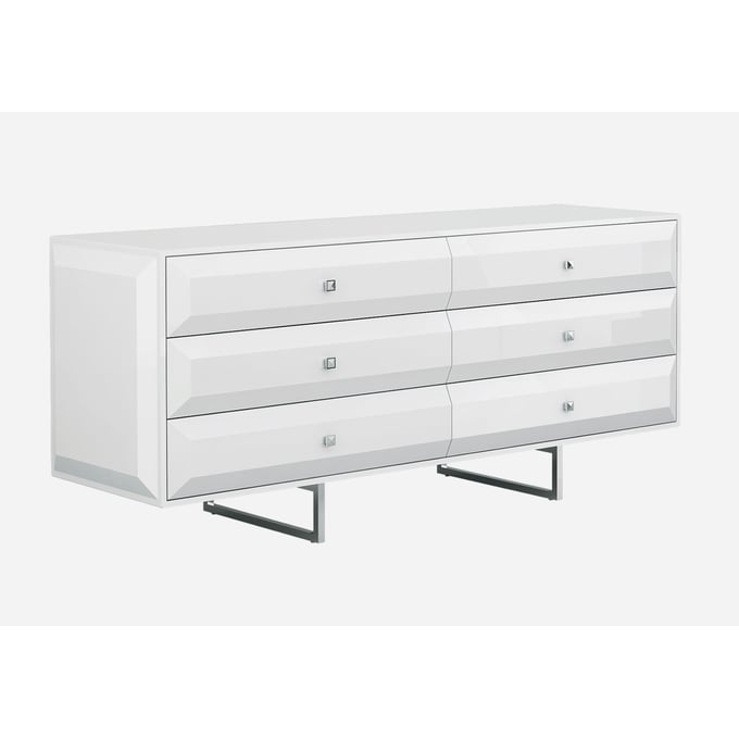 Whiteline Abrazo White Drawer Dresser WTL-DR1356D-WHT