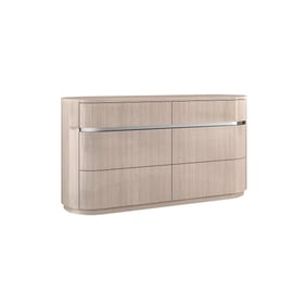 Whiteline Waves Beige Drawer Dresser