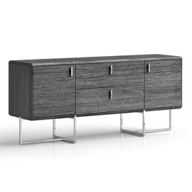 Whiteline Chloe Grey 4 Drawers Dresser