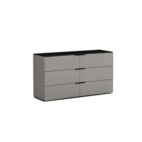 Whiteline Massimo Light Grey Black Dresser