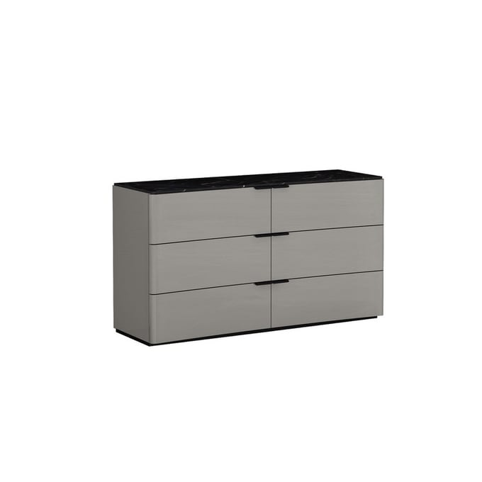 Whiteline Massimo Light Grey Black Dresser WTL-DR2021-LGRY-BLK