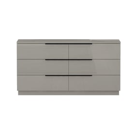 Whiteline Damien Light Grey Black Dresser