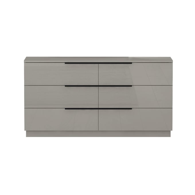 Whiteline Damien Light Grey Black Dresser WTL-DR2022-LGRY-BLK