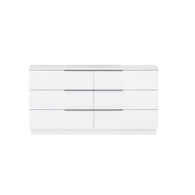 Whiteline Damien White Dresser WTL-DR2022-WHT-SLV