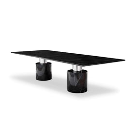 Whiteline Geneva Black 180 Inch Rectangular Dining Table