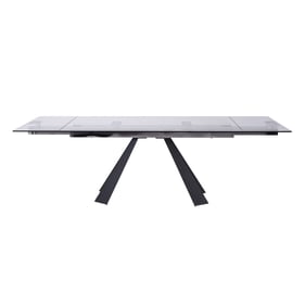 Whiteline Chicago Black Extendable Dining Table