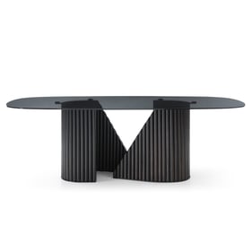 Whiteline Kaya Dark Grey Rectangular Dining Table