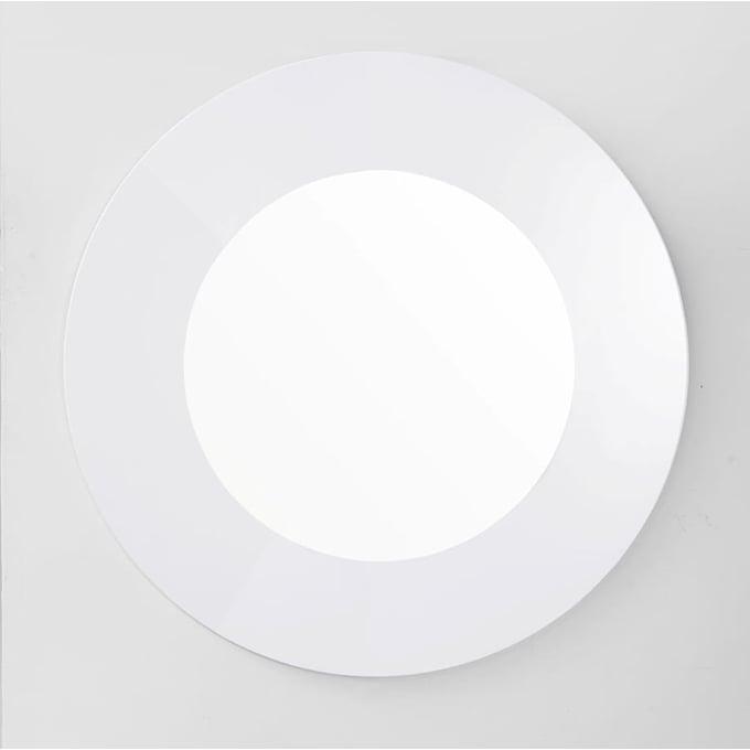 Whiteline Delaney White Round Mirror WTL-MR1408-WHT