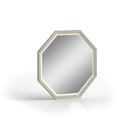 Whiteline Chloe Grey Hexagonal Mirror with LED Light