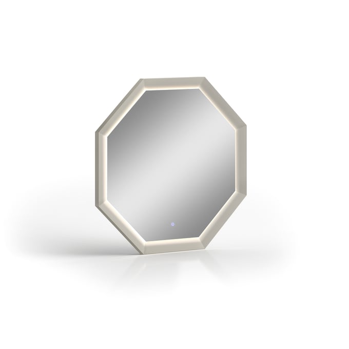 Whiteline Chloe Grey Hexagonal Mirror with LED Light WTL-MR1888-GRY