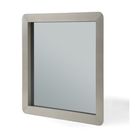 Whiteline Elena Grey Square Wall Mirror