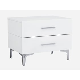 Whiteline Diva White Drawer Nightstand