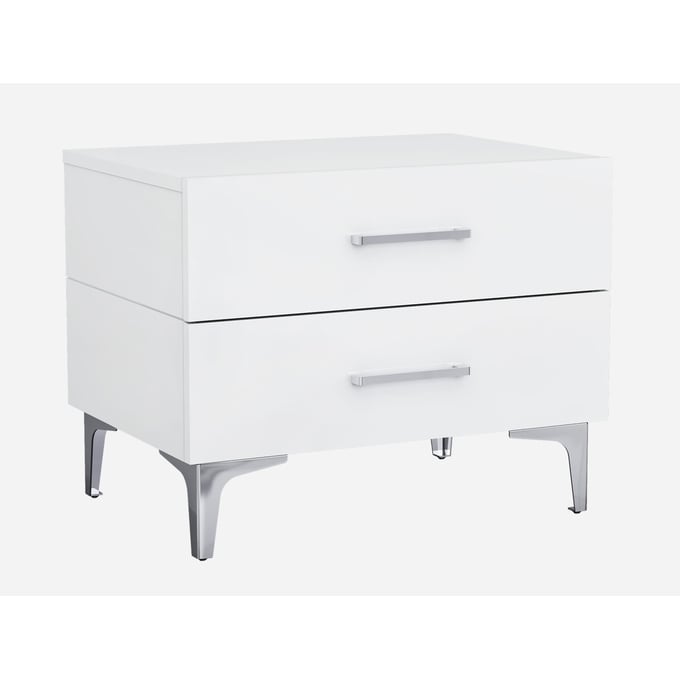 Whiteline Diva White Drawer Nightstand WTL-NS1345-WHT