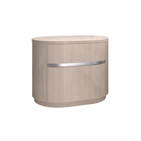 Whiteline Waves Beige Nightstand