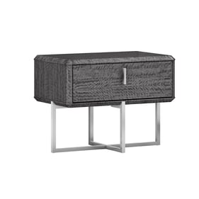 Whiteline Chloe Grey Nightstand