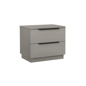 Whiteline Damien Light Grey Black Nightstand