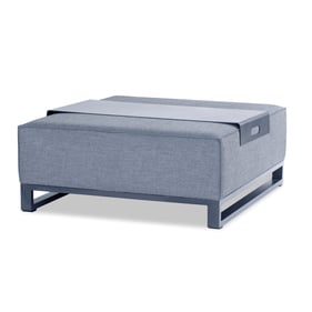 Whiteline Sensation Grey Fabric Outdoor Ottoman