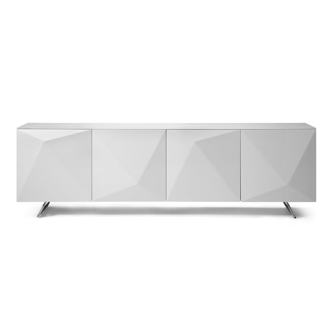 Whiteline Samantha White Glass Top Buffet WTL-SB1193-WHT