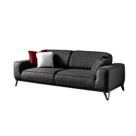 Whiteline Bursa Dark Grey Fabric Sofa Bed