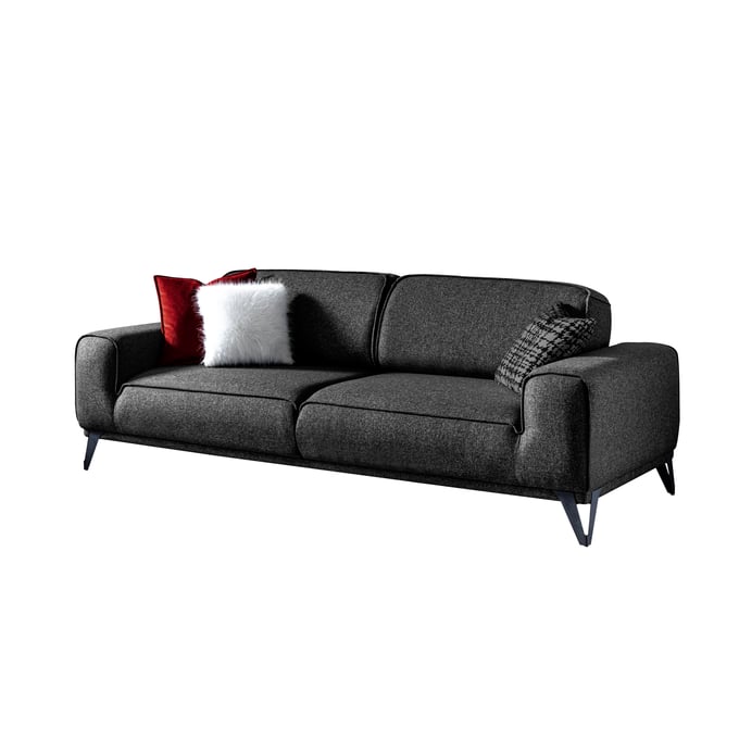 Whiteline Bursa Dark Grey Fabric Sofa Bed WTL-SO1755F-DGRY