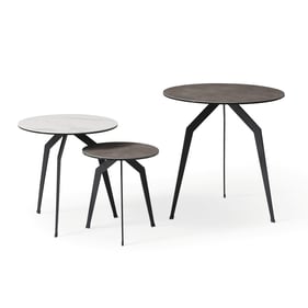 Whiteline Santiago Grey White Side Table