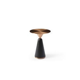 Whiteline Zora Rose Gold Black Side Table