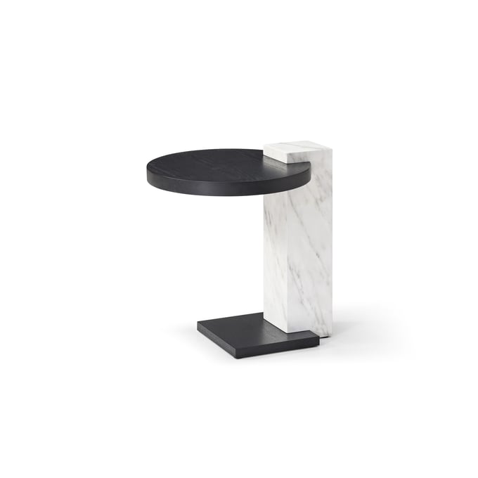 Whiteline Mabel Black White Side Table WTL-ST1899-BLK