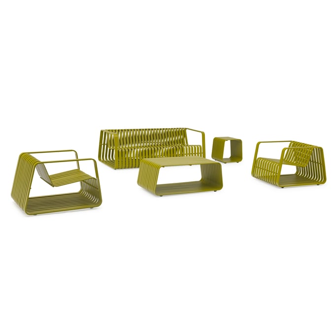 Whiteline Ocean Green 5pc Outdoor Seating Set WTL-SO1925-GRN-OUTDOOR-LR-S3