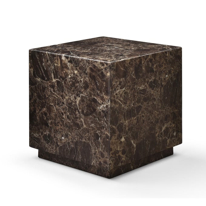 Whiteline Iris Dark Emperador Side Table WTL-ST1927-DEMP