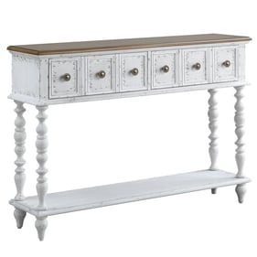 Acme Furniture Bence Dark Charcoal Antique White Console Table